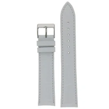 Watch Band White Genuine Leather Crocodile Grain Strap 12mm - 28mm 