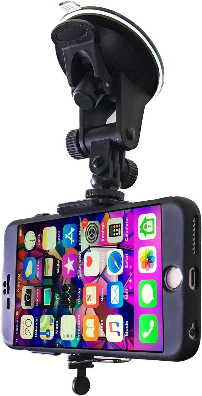 Car Phone Mount Cell Phone Holder for Car Windshield Compatible with iPhone X-image
