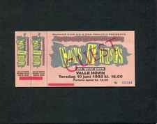 1993 Guns Roses concert ticket stub Use Your Illusion Tour Oslo Norway Europe