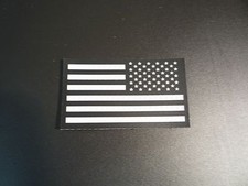 REVERSE USA WHITE ON IR MB FLAG solasX PATCH 3.5"X2" WITH VELCRO&reg; BRAND FASTENER