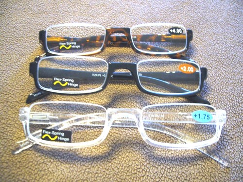 Men's 1/2 Moon Reading Glasses 1.00 ~ 4.00 Unisex Women 1/2 Rim Flex Hinge -R261 - Picture 1 of 11