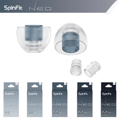 Spinfit Neo Silicone Eartips for In-Ear Channel Headphones Earphones SS S M L XL
