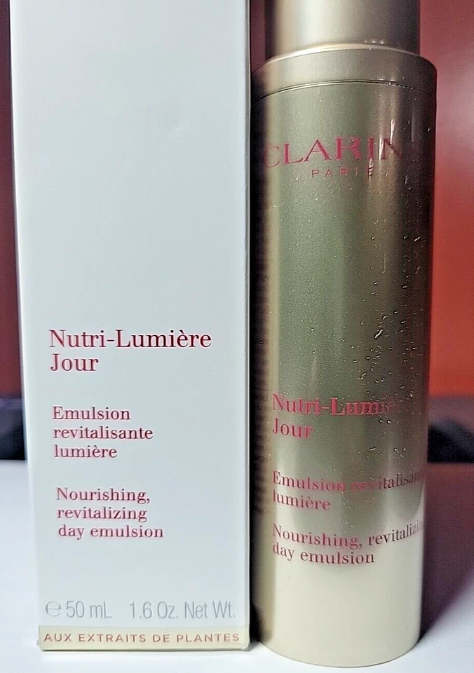 CLARINS Nutri-Lumiere Jour 滋养活日乳液 1.6 盎司 全新带盒 — 第 2/4 张图片