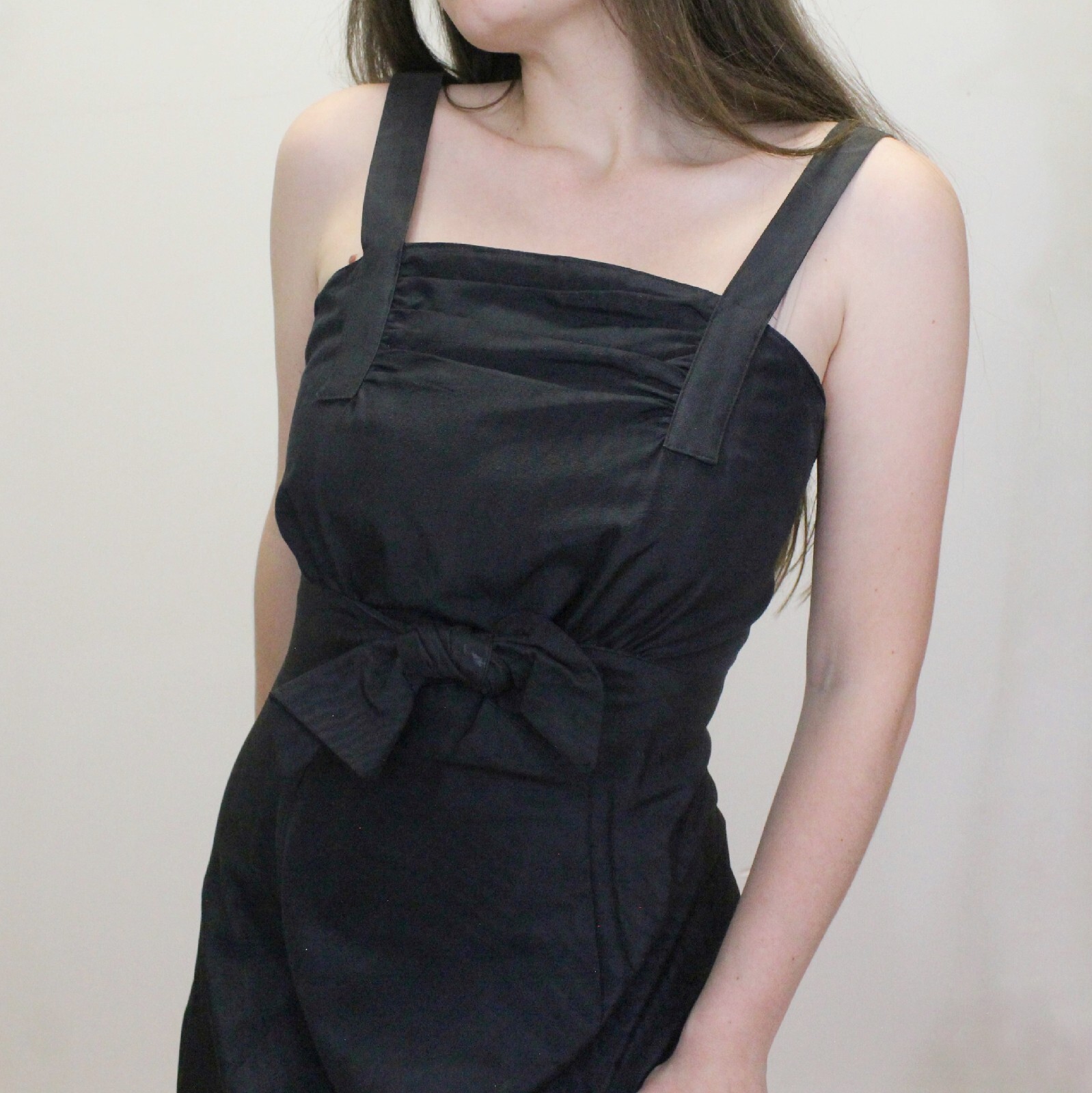 Vintage 30s/40s Black Evening Gown Elegant Maxi D… - image 4