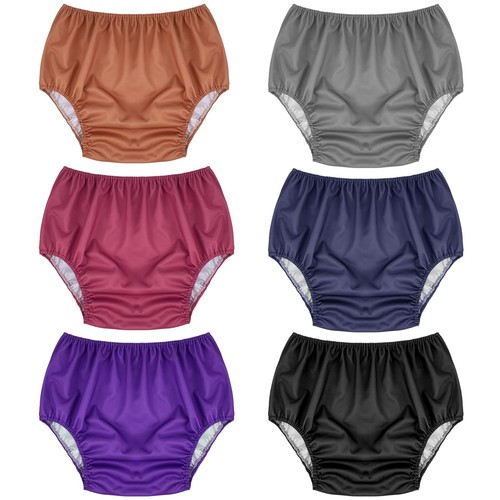 6 Pcs Leakproof Underwear for Incontinence Pull on Cover Pants Washable Multicol - 第 1/6 張圖片