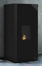 Palazzetti Dadò Idro 15 TC Termo Stufa Pellet Ermetica Acqua 15 Kw Acciaio Nero