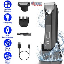 2 In 1 Cordless Electric Shaver Beard Trimmer Body Hair Grooming Kit for Men