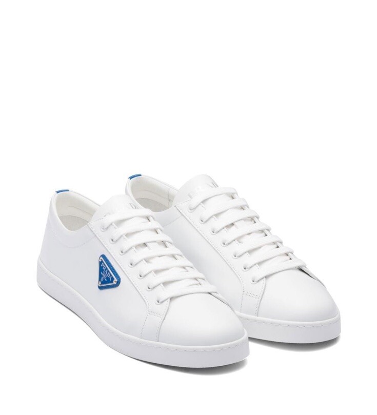 【関税込み】prada LANE' SNEAKERS Prada Lane Men 8.5US/7.8UK Triangle Logo Low Top Leather