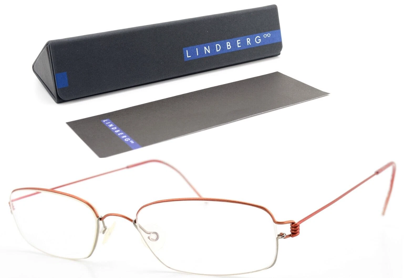 Lindberg Glasses Frame Dagur 50 18 145 U33 Dreifarb Red Silver Orange Air