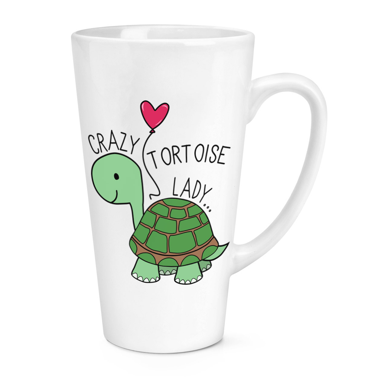 Crazy Tortoise Lady 17oz Large Latte Mug Cup - Funny