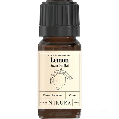 Nikura | Lemon Essential Oil 100% Pure - 10ml, 20ml, 50ml, 100ml, 500ml, 1 Litre