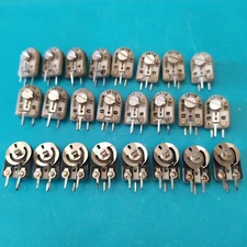 24pcs Vintage TESLA Carbon Trimmer Resistor 100 kOhm TP110 Potentiometers NOS
