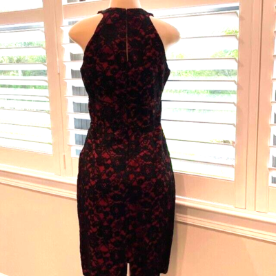 Boston Proper Black Lace/Red Lining Dress W/Black Stone Neckline - Size 8 - NWT | eBay Boston Proper Black Lace/Red Lining Dress W/Black Stone Neckline - Size 8 - NWT | eBay