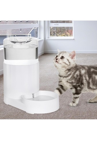 Automatische 3L Haustier Tränke, Gravity Edelstahl Wasser 3L, weiß - Bild 3 von 10