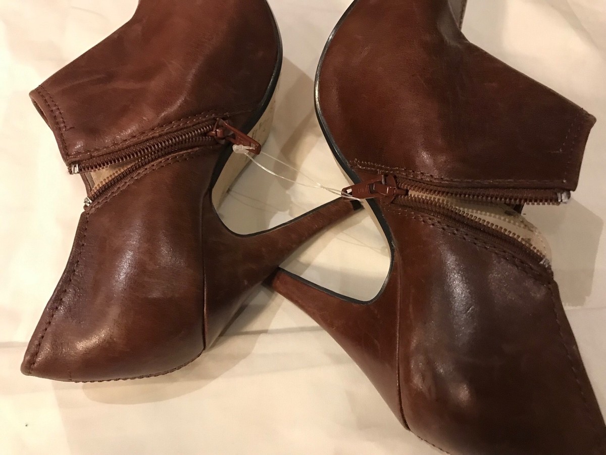 Bottines En Cuir Marron Autograph Avec Technologie Insolia - Pointure UK 3 - Occasion