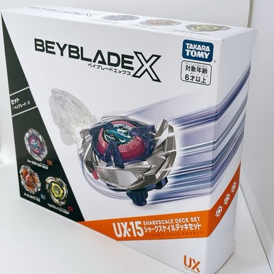 Takara Tomy Beyblade X UX-15 Shark Scale Deck Set Complete Factory