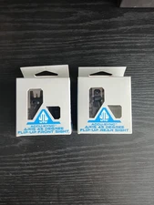 Pair Leapers UTG 45 Degree Offset Flip-up Front Rear Sights Black MT-745 MT-945