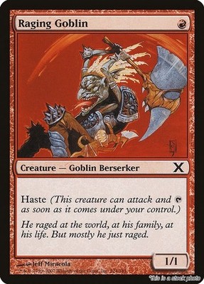MTG Raging Goblin [10E - 224] MP