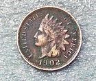 1902      Indian Head Cent     ACTUAL  COIN                         90628200-06