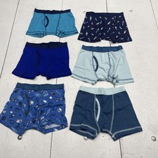 Cat Jack Boxer Briefs Boys 6/7 Blue Space Print 6 Pack Underwear Cotton