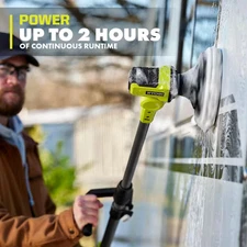 ONE+ 18V Cordless Telescoping Power Scrubber Kit with 2.0 Ah Battery and Charger