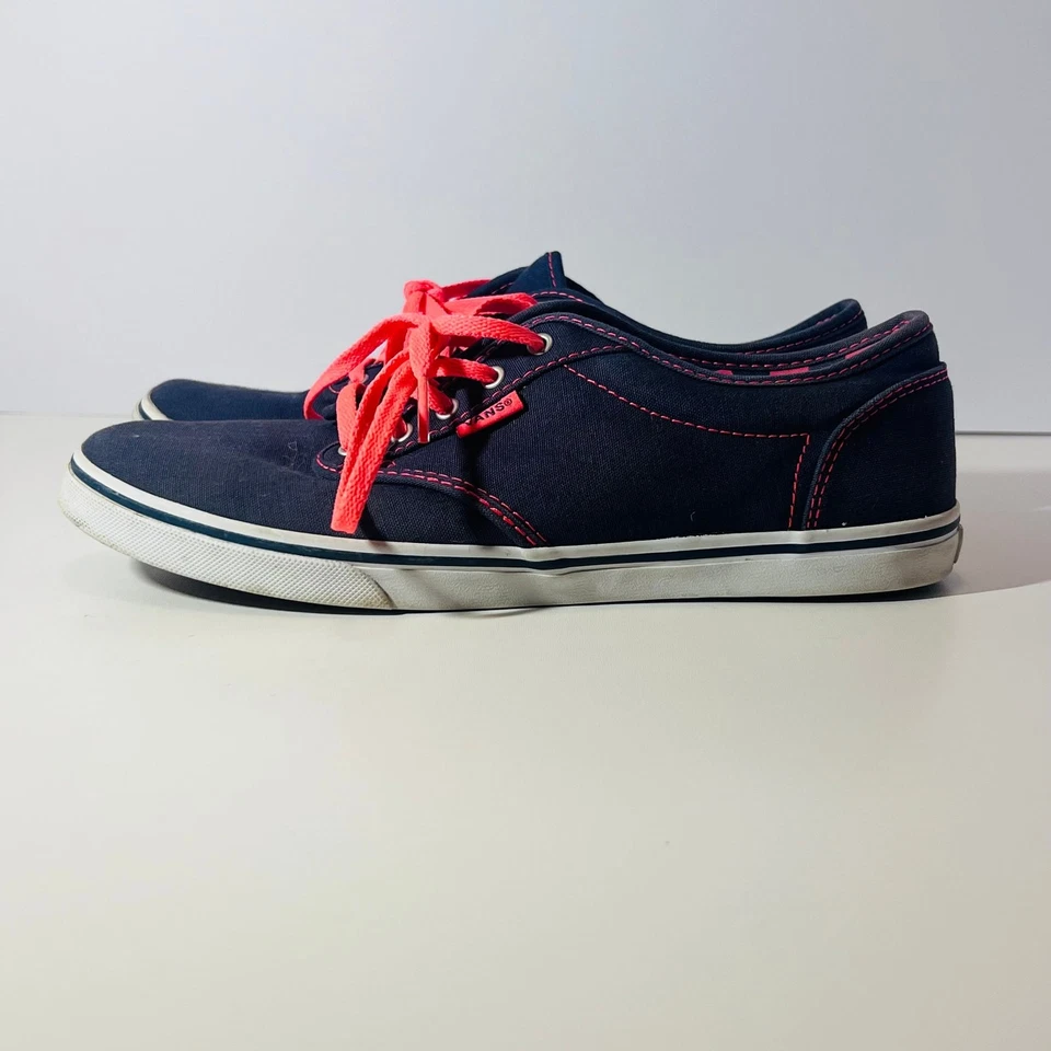 Vans Atwood Low Navy/Pink Canvas Skate Shoes Women's Size 9 - Image 3 of 4