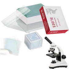 Microscope Slides and Covers – 50 Blank Glass Slides for Microscope with 100 Cov
