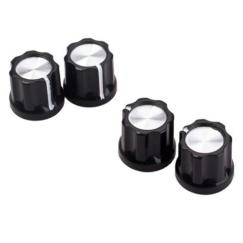 Perilla de papel de aluminio de 2 unidades perillas de control de volumen de guitarra tipo D amplificador de olla - Imagen 5 de 12