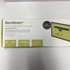 Tv Mount Sandstrom SFLEZ14 Medium to Large  for 37 - 75” TVs Flat to wall -black