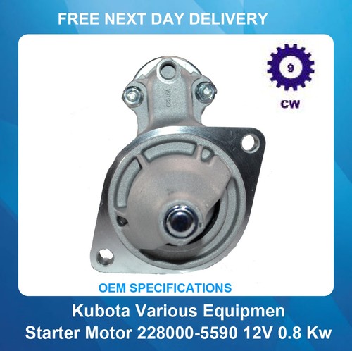 Starter Motor For Kubota B21TL 2001-2009 Kubota D1005 21HP Dsl - Picture 2 of 5