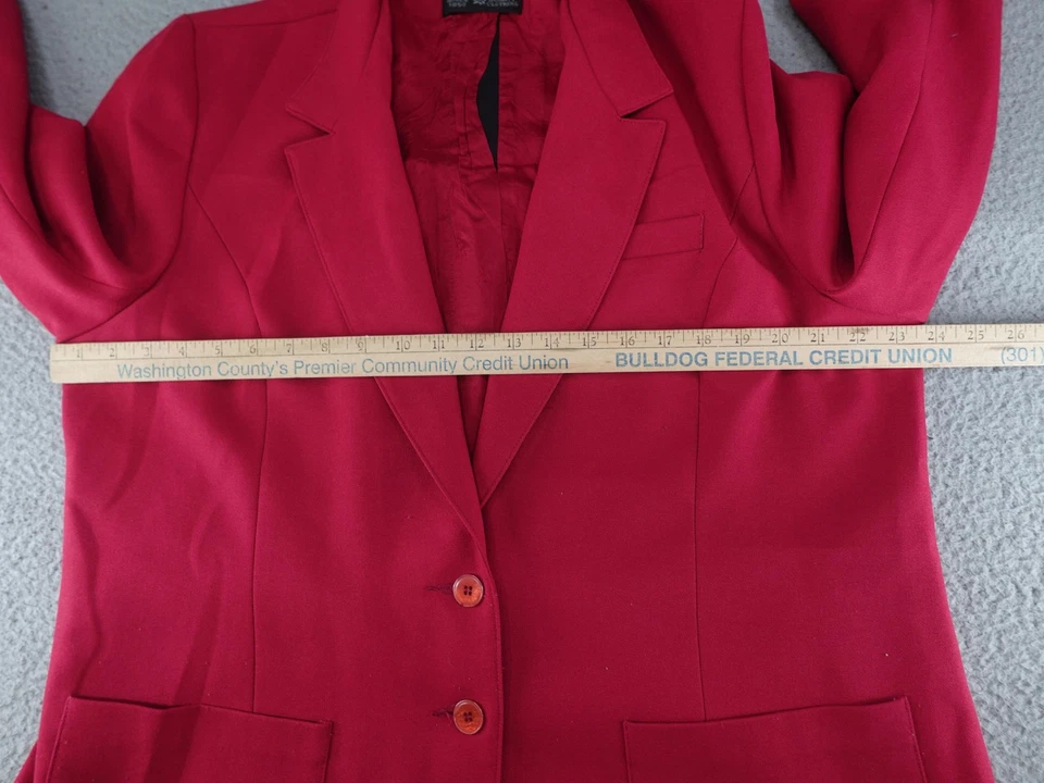 Vintage Levi Strauss Blazer Womens 48 Red Western Rodeo Cowgirl Two Button - Image 4 of 4