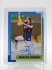 JACKSON CHOURIO 2025 TOPPS UPDATE SERIES 1990 TOPPS GOLD AUTO /50 Q3646