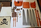 Vintage Playmobil Pirate Blue Ship Boat 5778 Parts Pieces 1978 Geobra Deck Sails