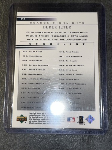 DEREK JETER 3 Card NEW YORK YANKEES 2001-02 Lot HOF Ozzie Smith Alfonso Soriano - Picture 7 of 7