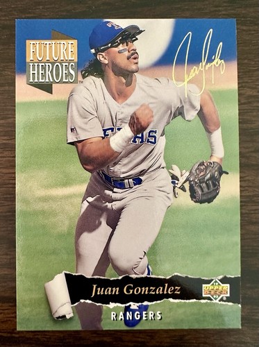 1993 Upper Deck Baseball Future Heroes Insert Juan Gonzalez Texas Rangers