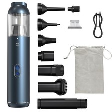 Mini Car Vacuum, 15000PA Strong Suction Cordless with LED Light, 2H Quick QC ...