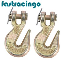 2pcs 516 Clevis Grab Hooks Chain Hook Tie Down Towing Flatbed Truck Trailer