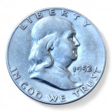 1952 S Franklin Half Dollar 90% Silver 50c US Coin (s)