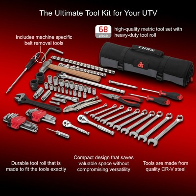 #ad Tusk UTV Tool Roll Kit with Belt Removal Tools for Polaris RZR Ranger $245.99