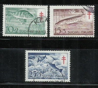 0380C-SERIE COMPLETA FINLANDIA PECES SUOMI FINLAND 1955 Nº 426/429 10,50  YVERT