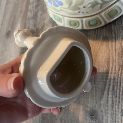 EUC Prestine Lenox Teatime Turtles Teapot W/Lid Floral Pattern Pastels RARE - Picture 10 of 11