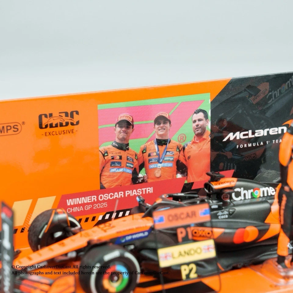 1/43 McLaren MCL39  Oscar Piastri 2025 Chinese GP  Minichamps limited 199 pcs - Immagine 3 di 4