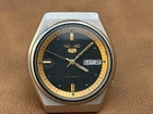 Vintage Seiko 5 Automatic Black Dial Japan Made Spares/Repair (594)