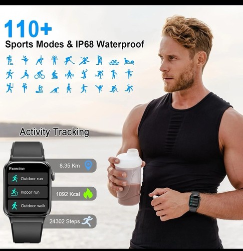 Donerton Smart Watch for Men Women Answer/Make Calls, 1.85" Touch Screen - Zdjęcie 6 z 13