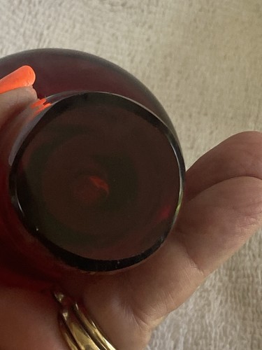 Vintage Giant Ruby, Red Solid Glass Stopper. 3.5 Inches. 1.5 inch diameter. - Picture 5 of 7