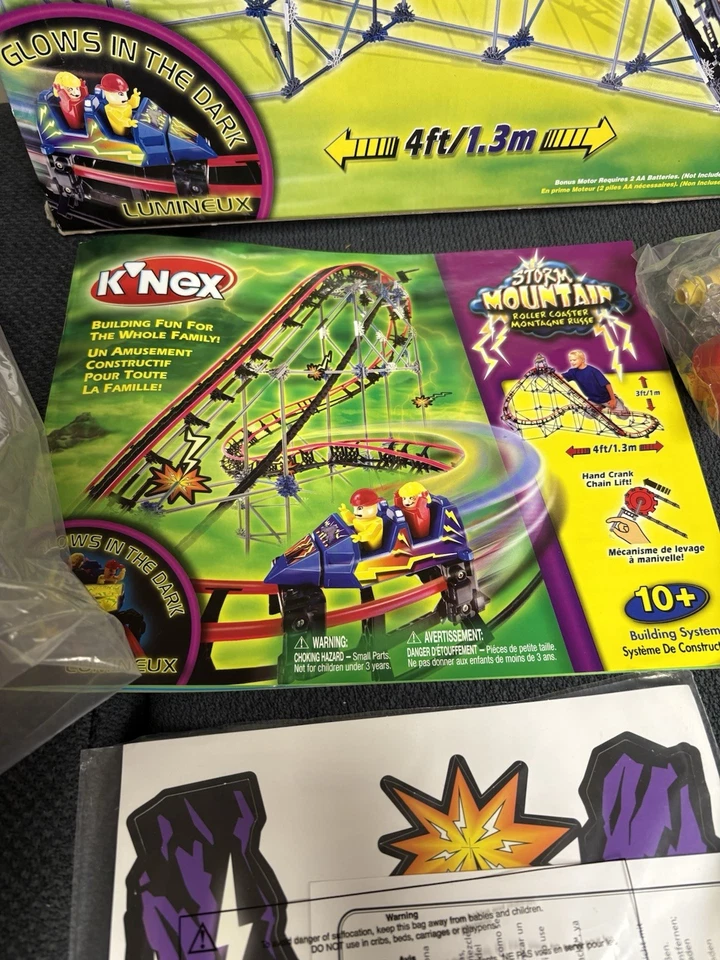 2003 KNEX Storm Mountain Roller Coaster Stem Toy Building Builder Set # 14148 - Image 2 of 4