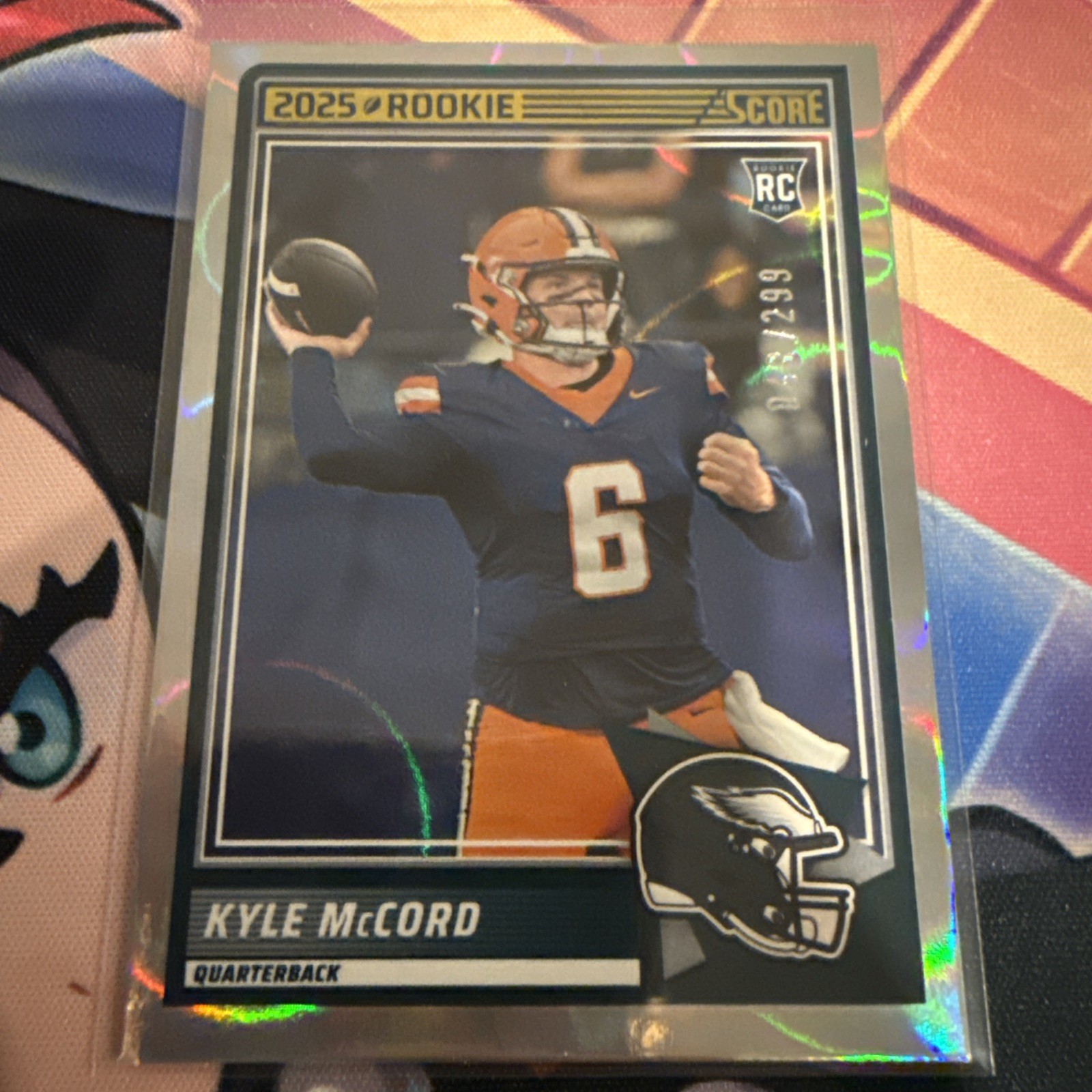 2025 Score #73 💥Kyle McCord💥Circular SP /299 RC Philadelphia Eagles
