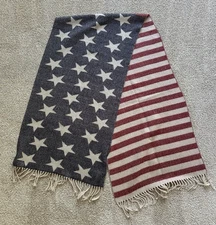 American Eagle Outfitters Flag Scarf Red White Blue Stars Stripes