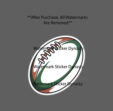 Rugby Ball Sticker Waterproof Decal Sport Sports Game Games Match Gift NEW