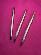 Lot of 3 Vtg CROSS Century Ballpoint Pens 1/20 14K Gold Filled USA Lady